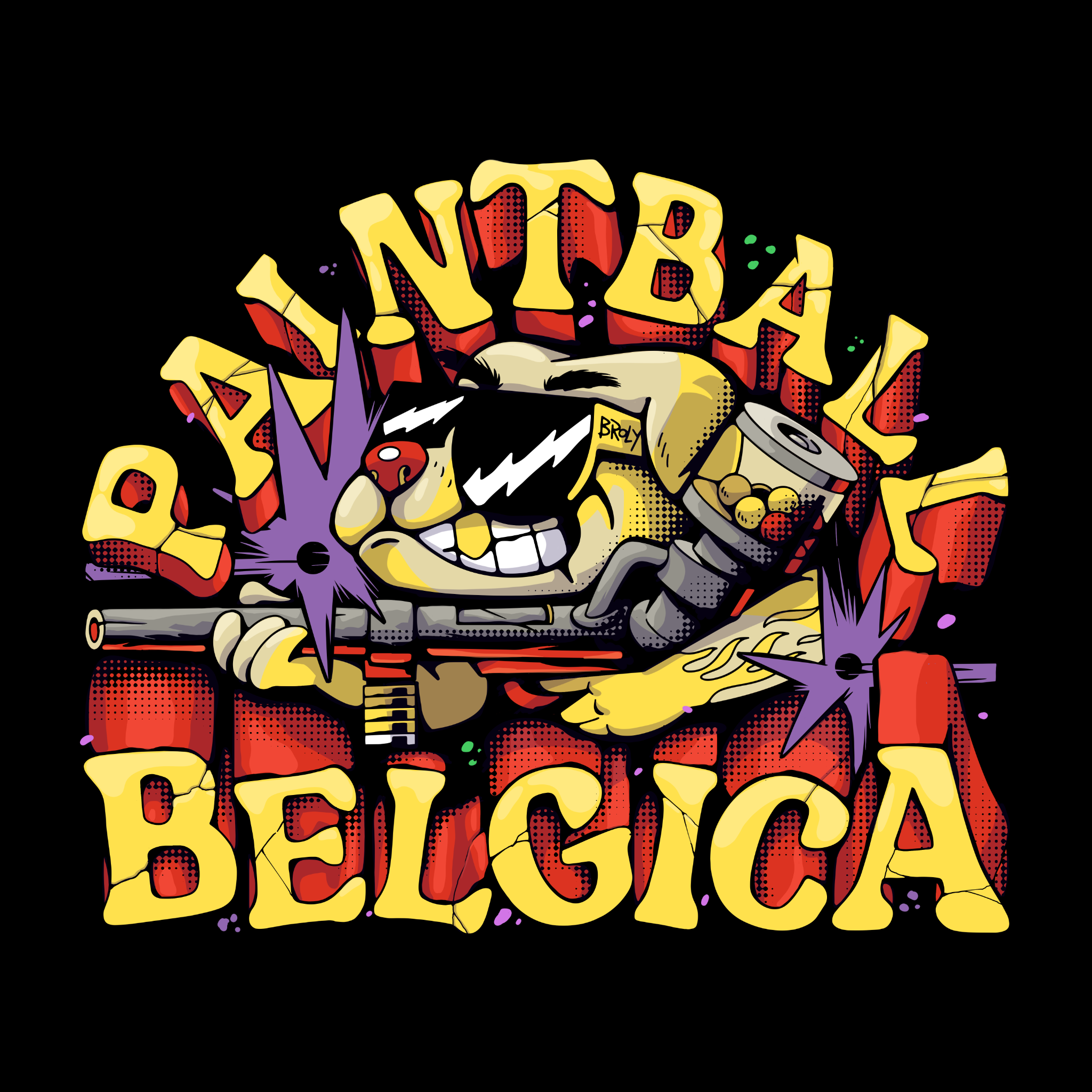 Ilustración de Paintball Bélgica